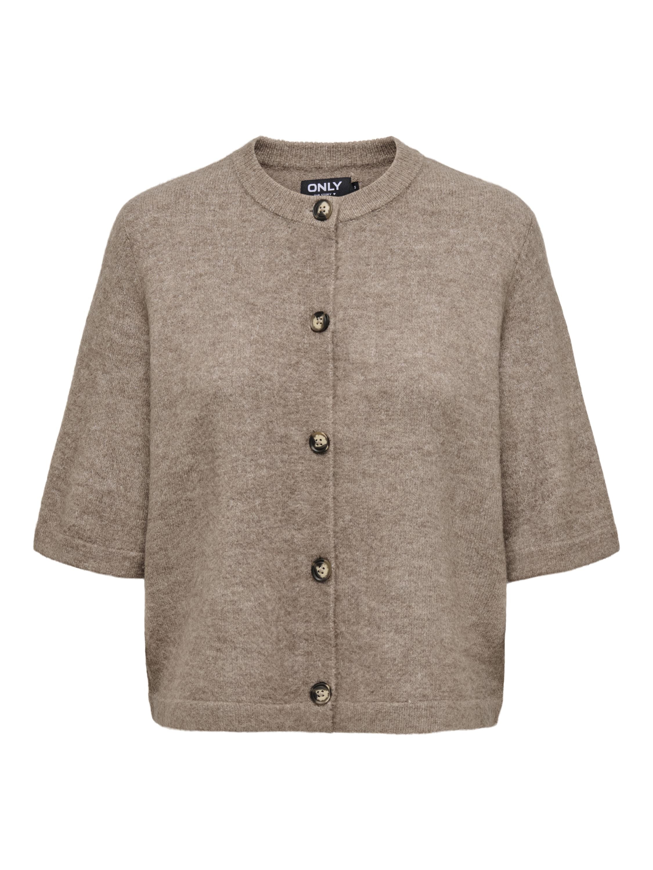 Strickjacke mit Knöpfen - Caribou/MELANGE - Braun
