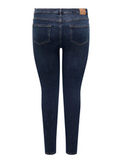 Skinny Jeans - Dark Blue Denim - Blau