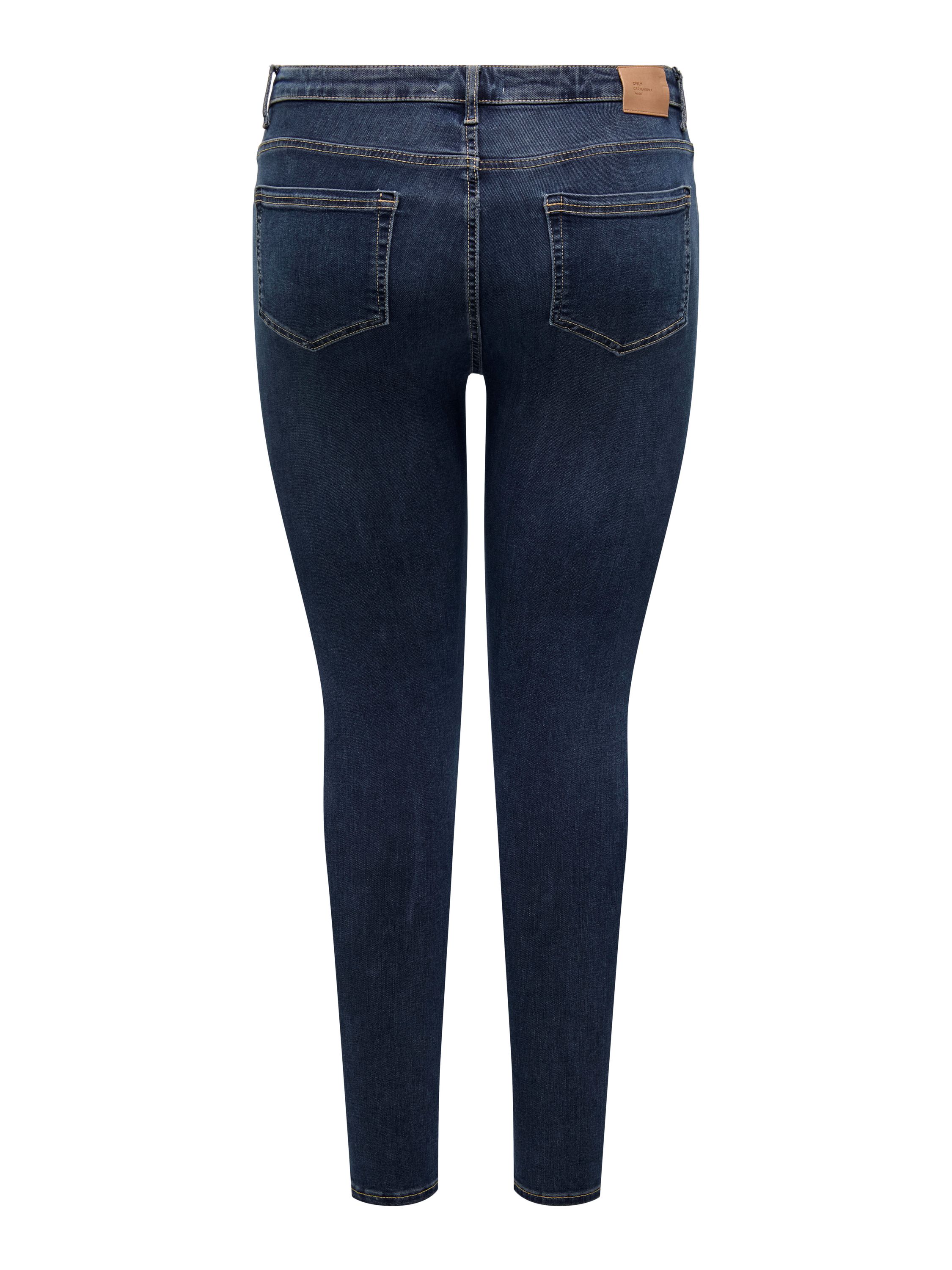 Skinny Jeans - Dark Blue Denim - Blau