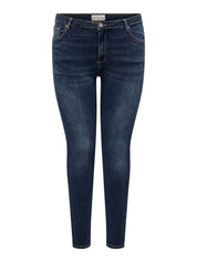 Skinny Jeans - Dark Blue Denim - Blau