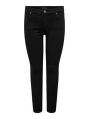 Slim Fit Jeans - Black Denim - Schwarz