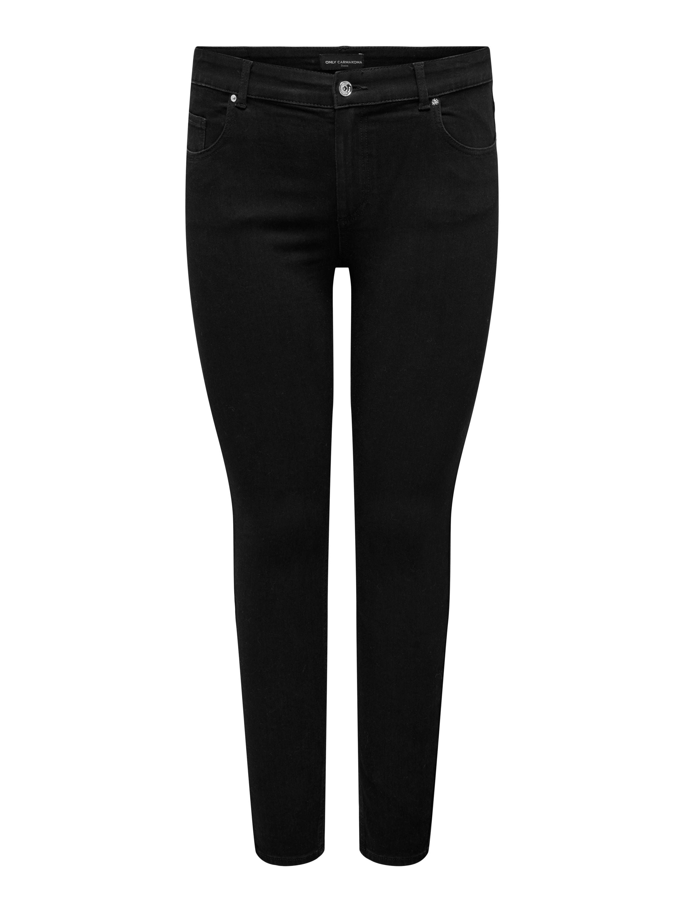 Slim Fit Jeans - Black Denim - Schwarz