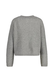 Strickjacke - Light Grey Melange - Grau