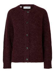 Strickcardigan aus Wollmix - Fig/MELANGE - Rot