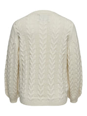 Strickpullover RUBINA aus Viskosemix - Whitecap Gray - Creme