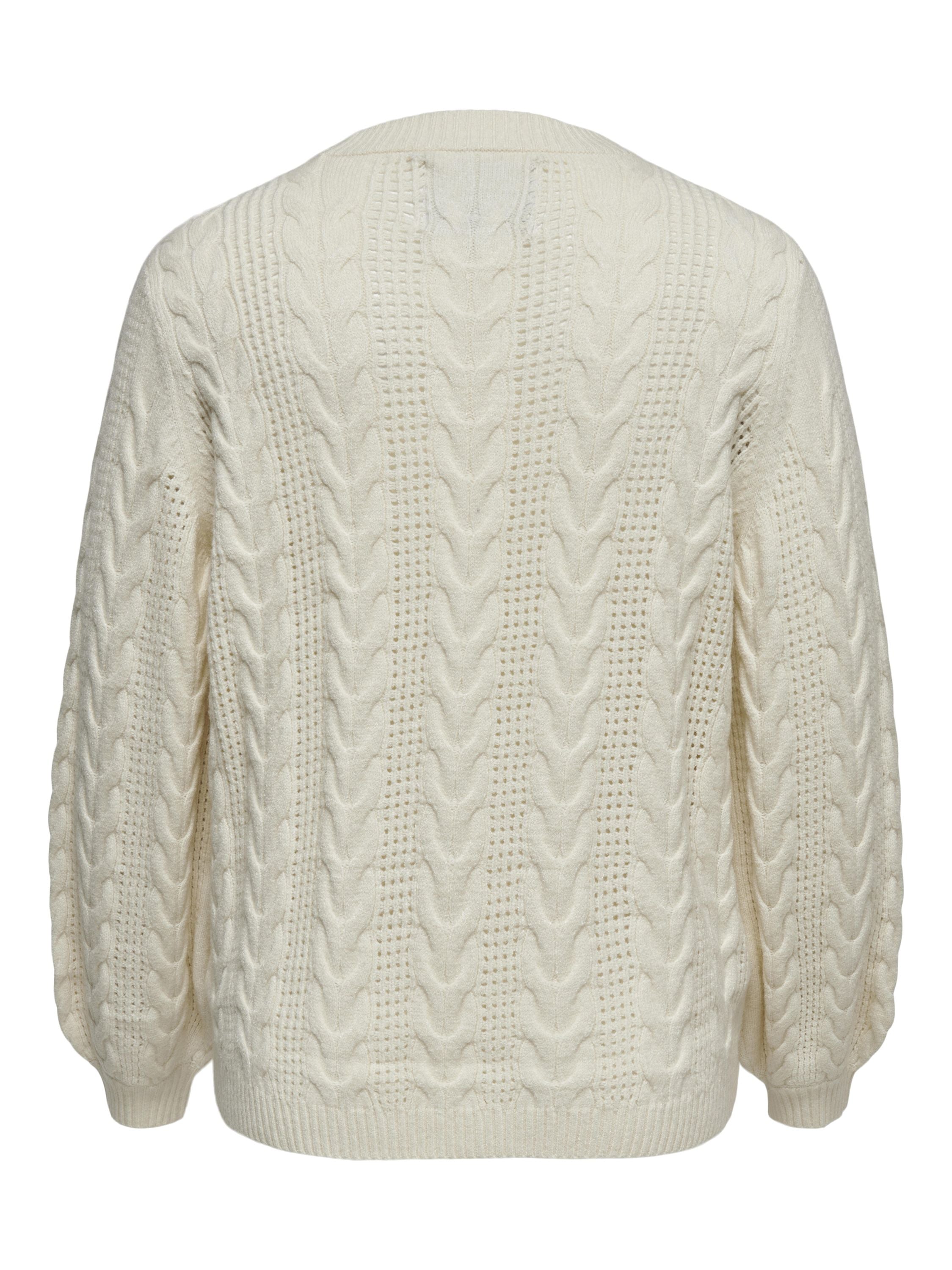 Strickpullover RUBINA aus Viskosemix - Whitecap Gray - Creme