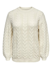 Strickpullover RUBINA aus Viskosemix - Whitecap Gray - Creme