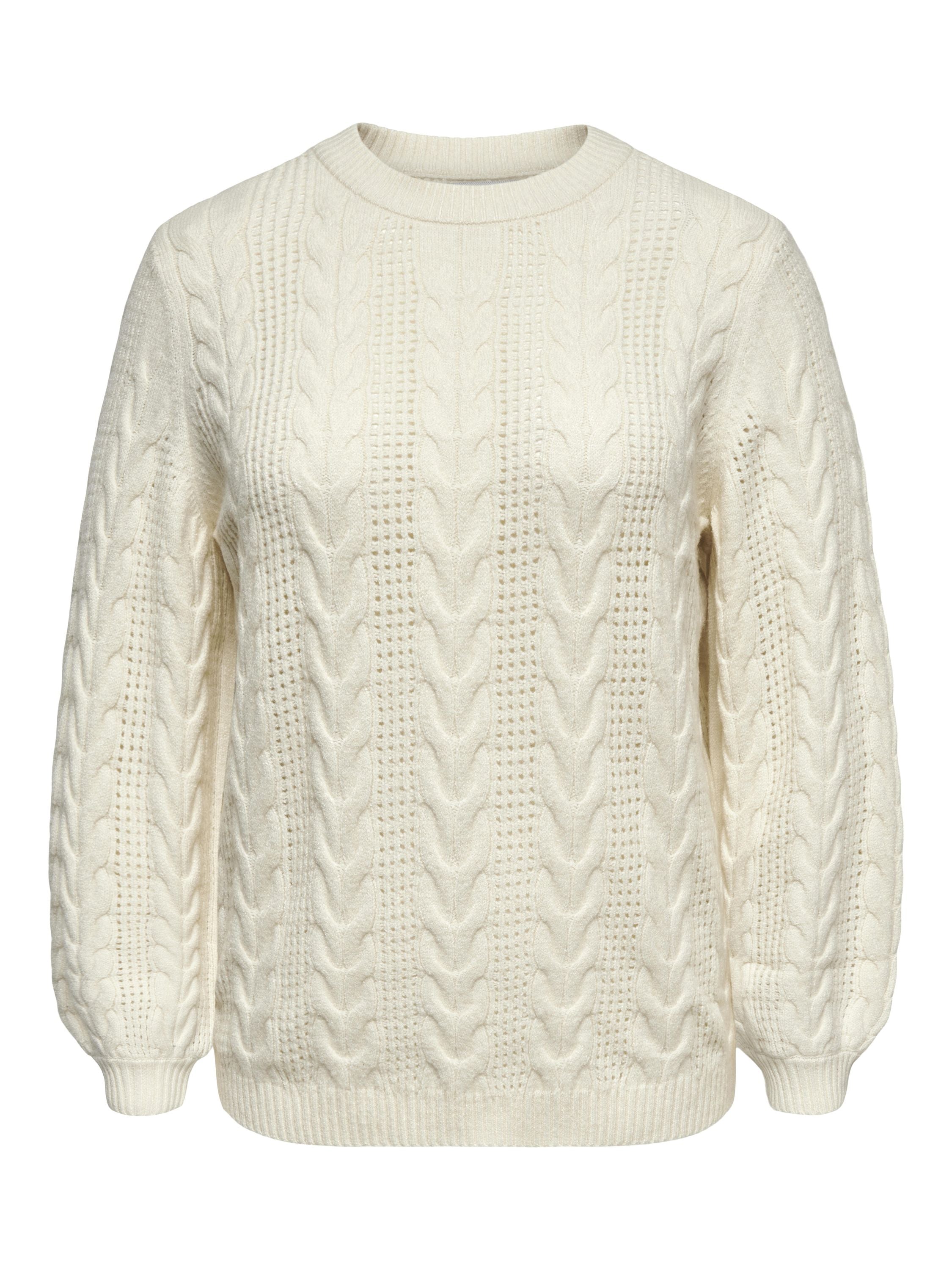 Strickpullover RUBINA aus Viskosemix - Whitecap Gray - Creme