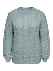 Strickpullover RUBINA aus Viskosemix - Arona/W. Melange - Türkis