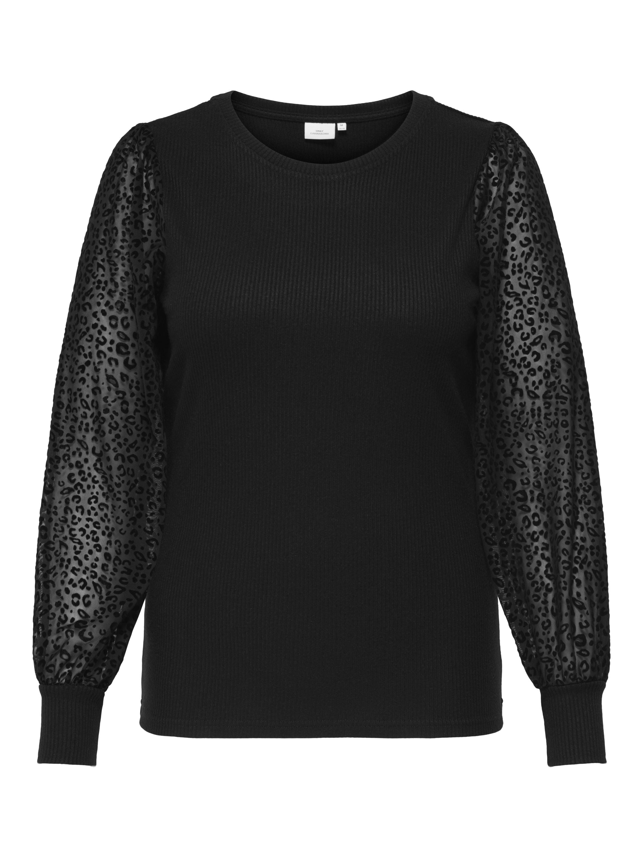 Bluse mit Animal Print - Black - Schwarz