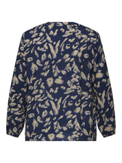 Bluse aus LENZING™ ECOVERO™ Viskose - Naval Academy/ABSTRACT ANIMAL - Blau