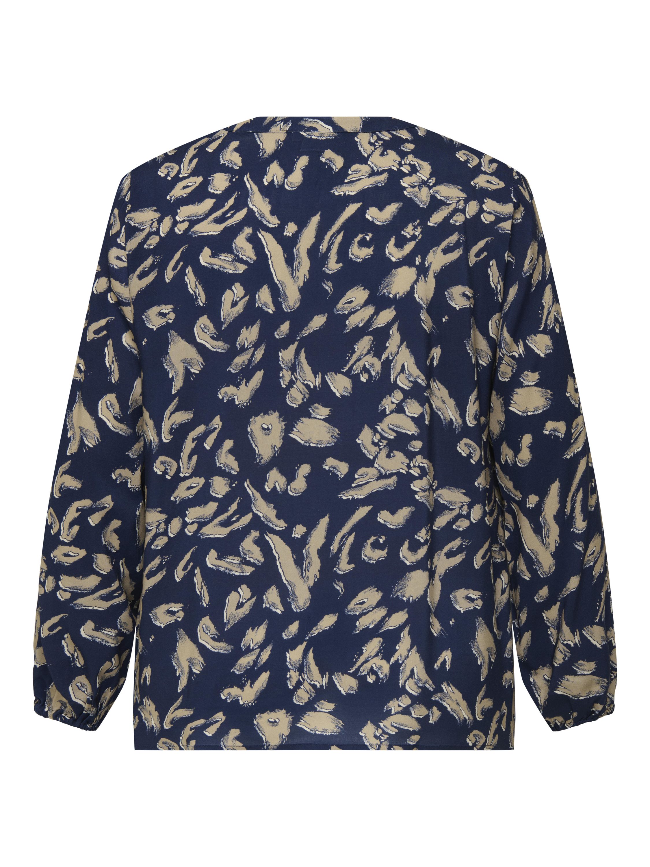 Bluse aus LENZING™ ECOVERO™ Viskose - Naval Academy/ABSTRACT ANIMAL - Blau