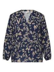 Bluse aus LENZING™ ECOVERO™ Viskose - Naval Academy/ABSTRACT ANIMAL - Blau