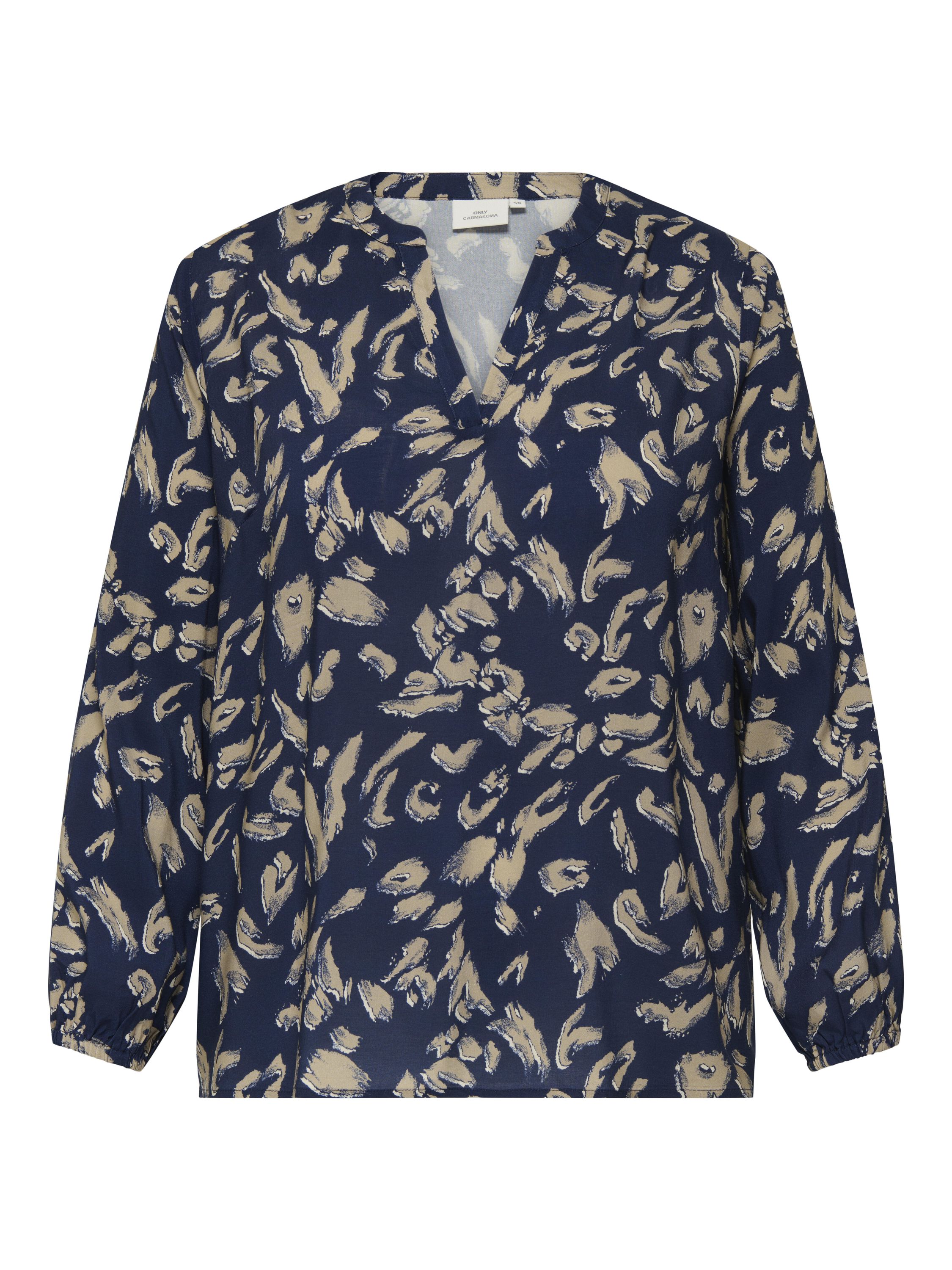 Bluse aus LENZING™ ECOVERO™ Viskose - Naval Academy/ABSTRACT ANIMAL - Blau
