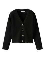 Strickjacke aus Viskosemix - Black - Schwarz