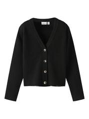 Strickjacke aus Viskosemix - Black - Schwarz