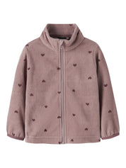 Fleecejacke gemustert - Woodrose - Pink