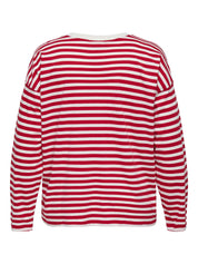 Langarmshirt - High Risk Red/Cloud dancer + d - Rot
