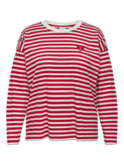 Langarmshirt - High Risk Red/Cloud dancer + d - Rot