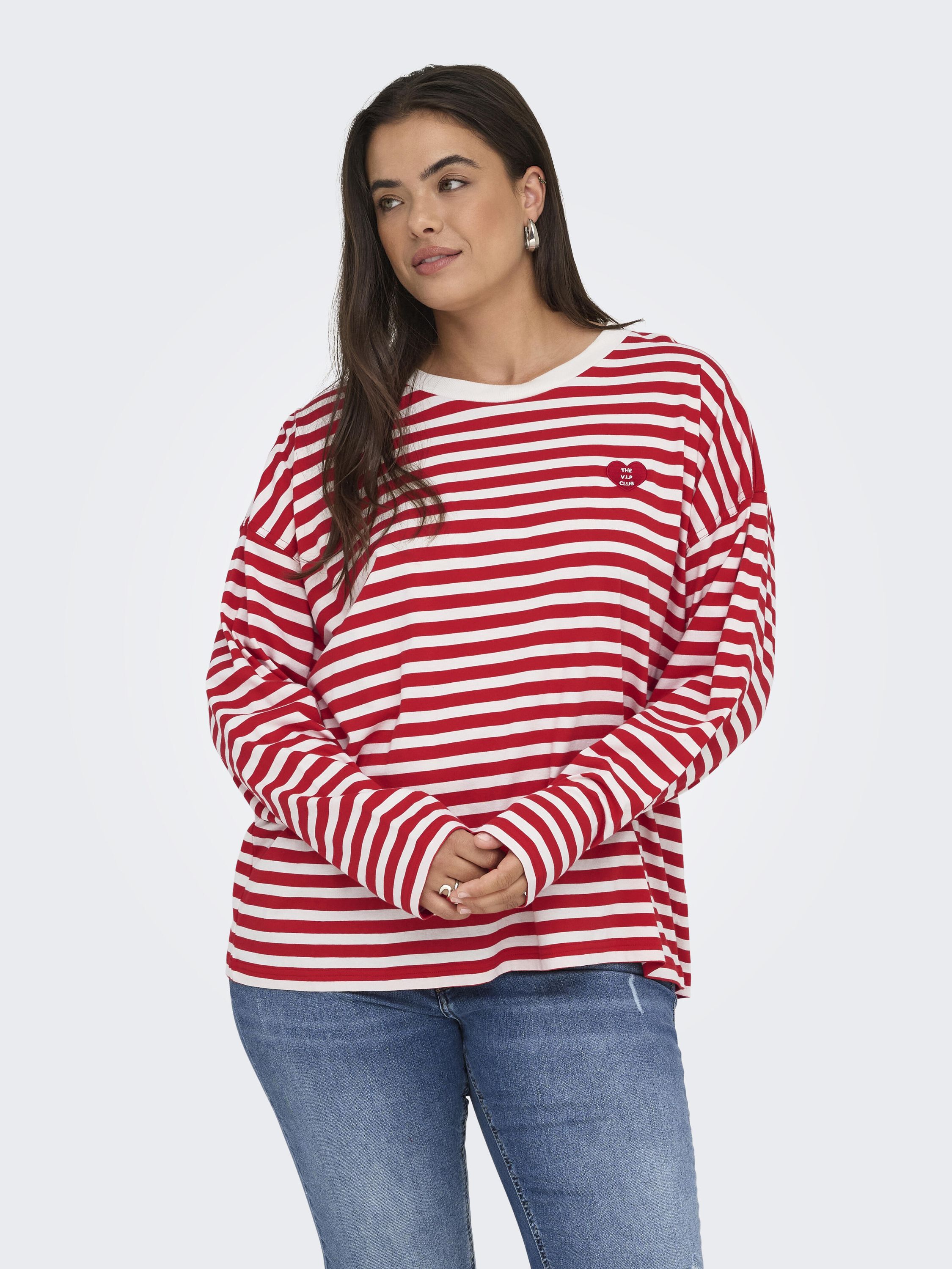Langarmshirt - High Risk Red/Cloud dancer + d - Rot