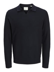 Strickpullover V-Neck - Night Sky - Blau