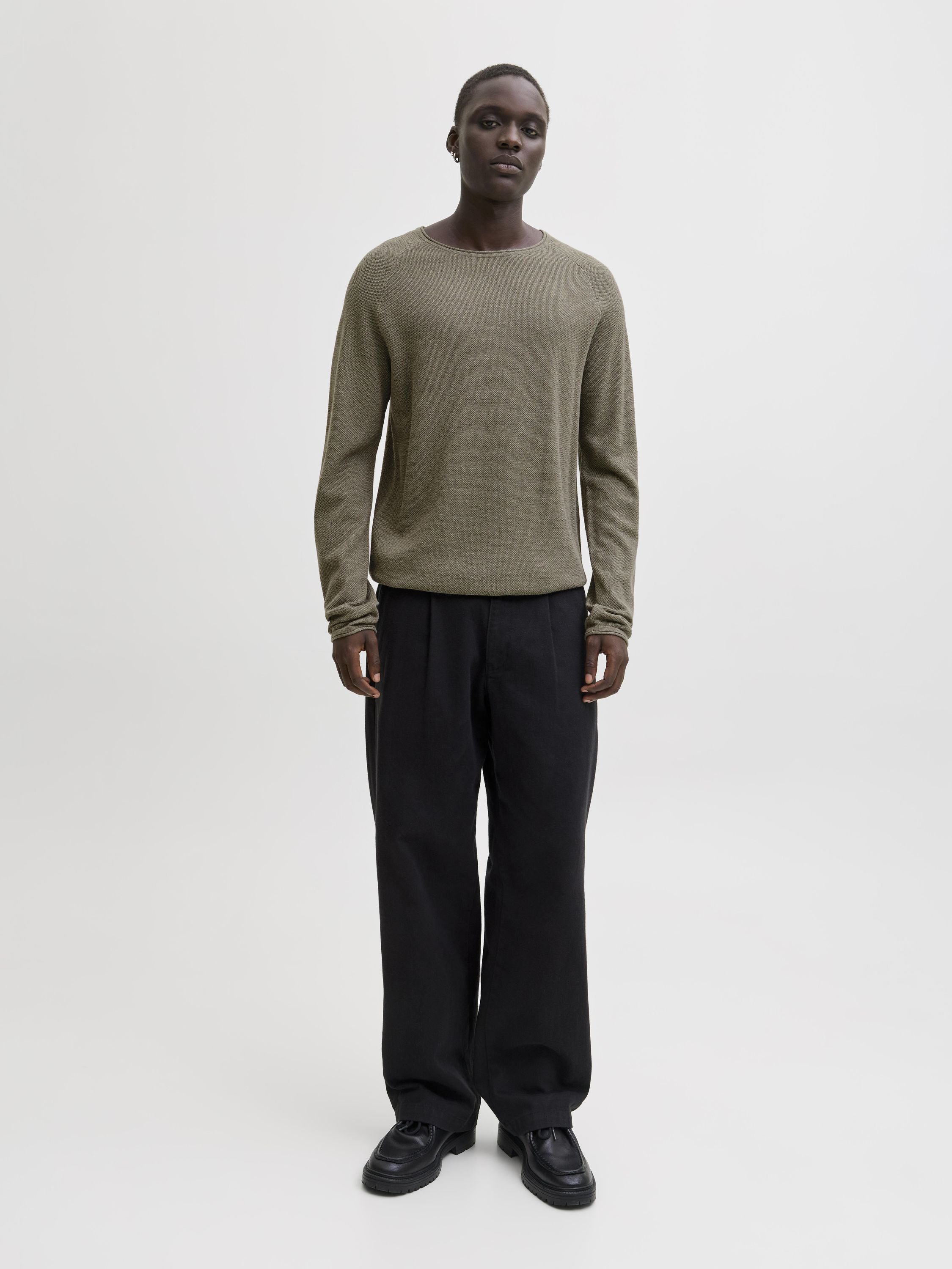 Strickpullover aus Baumwolle - Vetiver - Khaki