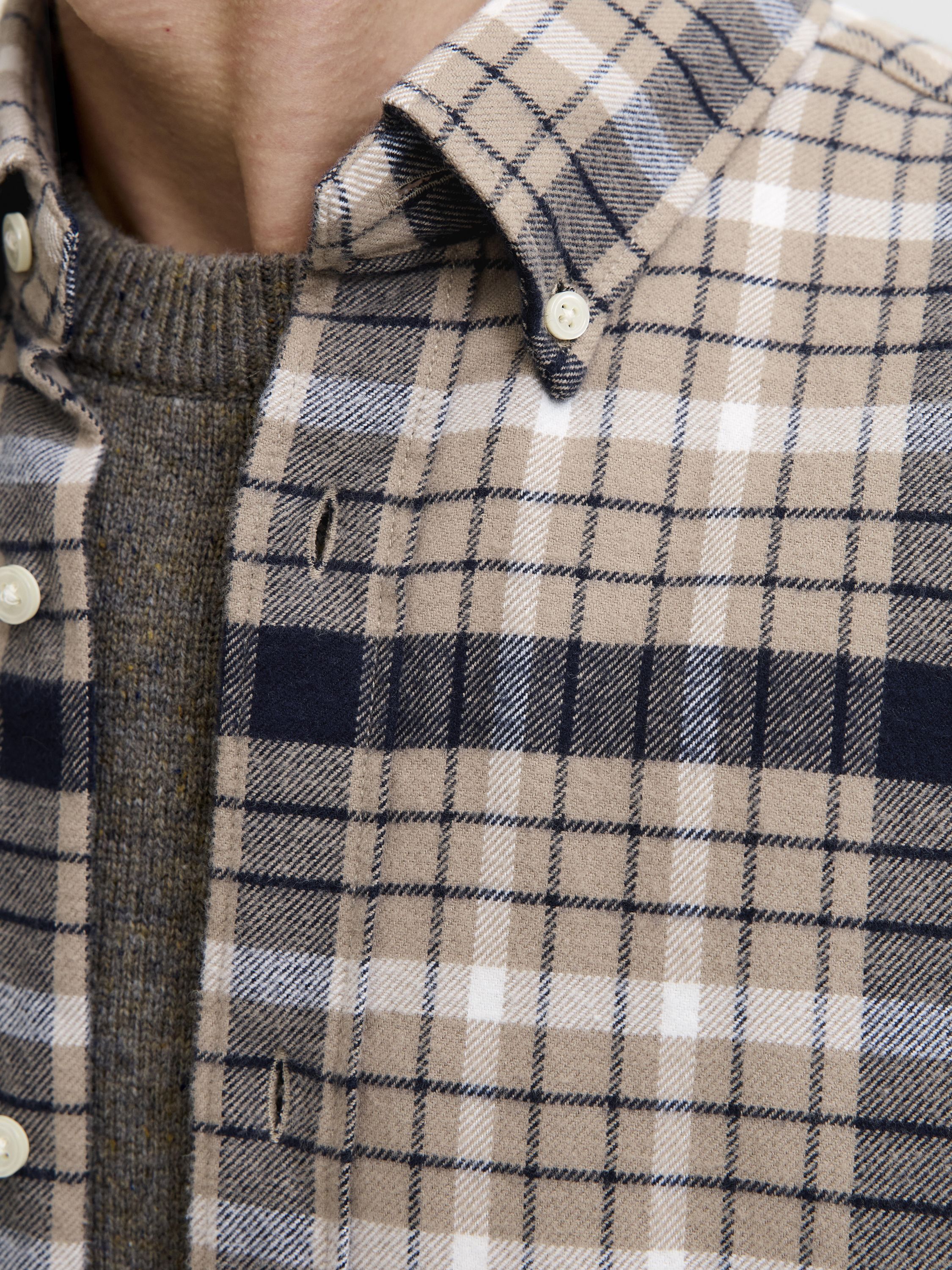 Flanellhemd Regular Fit - Simply Taupe - Braun