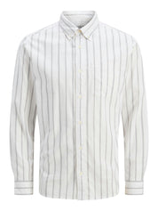 Hemd Slim Fit gestreift - Cloud Dancer/SLIM FIT - Weiß