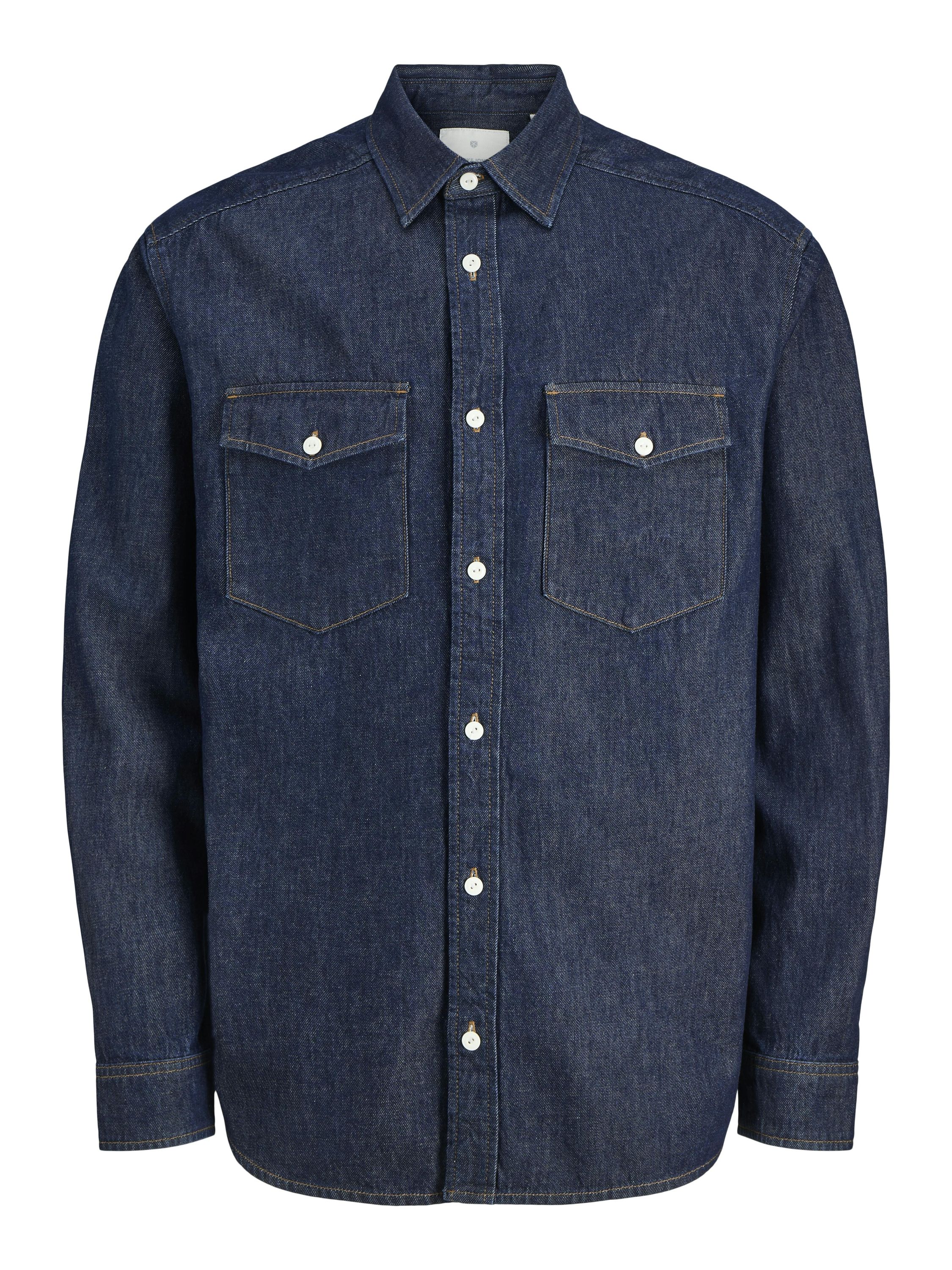 Jeanshemd aus Baumwolle - Dark Blue Denim - Blau