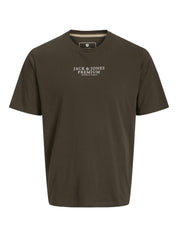 T-Shirt mit Logoprint - Black Olive - Khaki