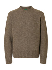 Strickpullover aus Wollmix - Major Brown - Braun