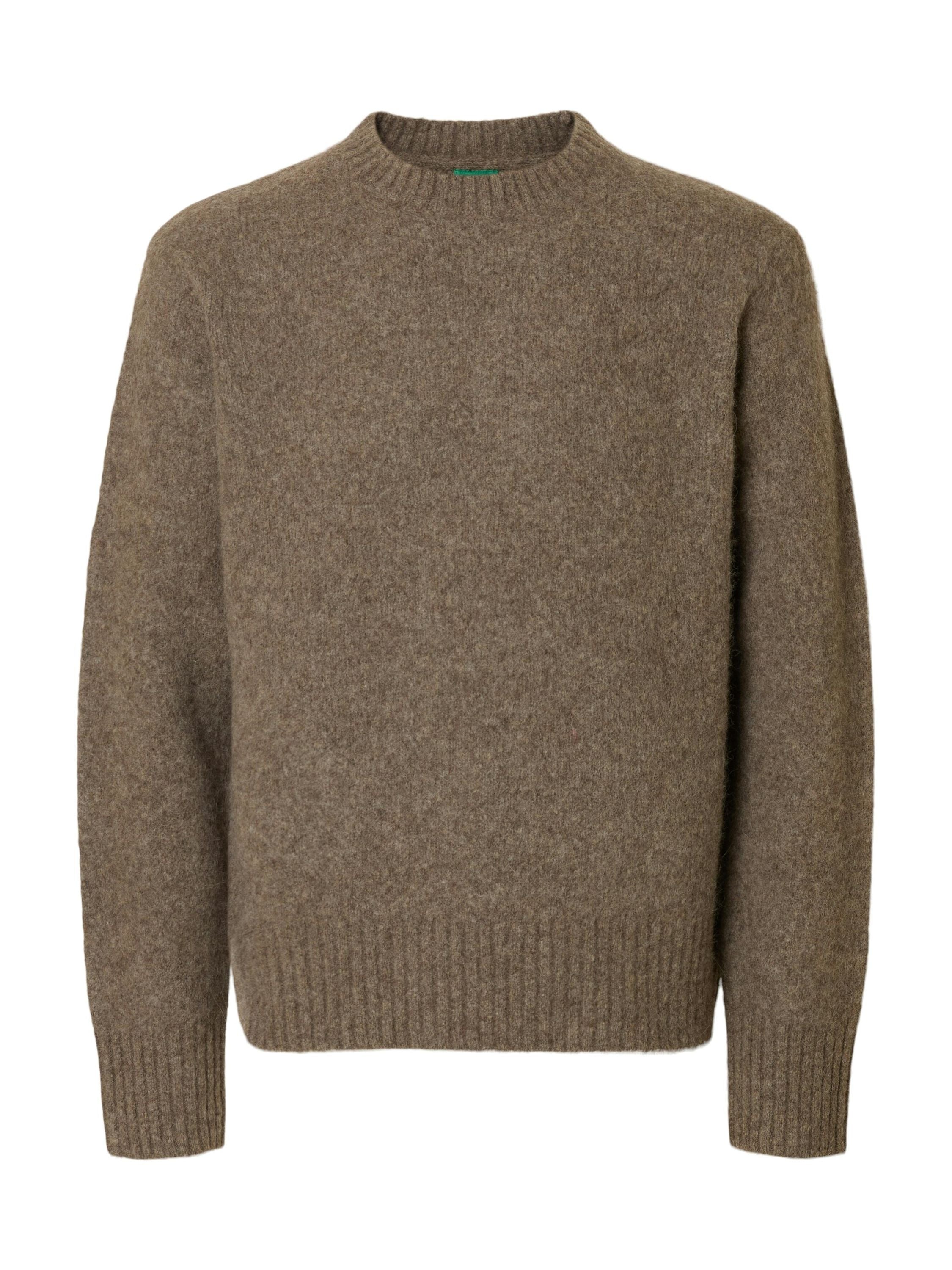 Strickpullover aus Wollmix - Major Brown - Braun
