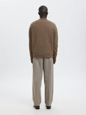 Strickpullover aus Wollmix - Major Brown - Braun