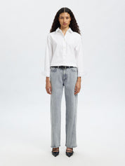 Jeans Wide Leg - Light Grey Denim/198 - Grau