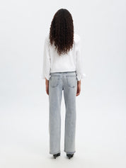 Jeans Wide Leg - Light Grey Denim/198 - Grau