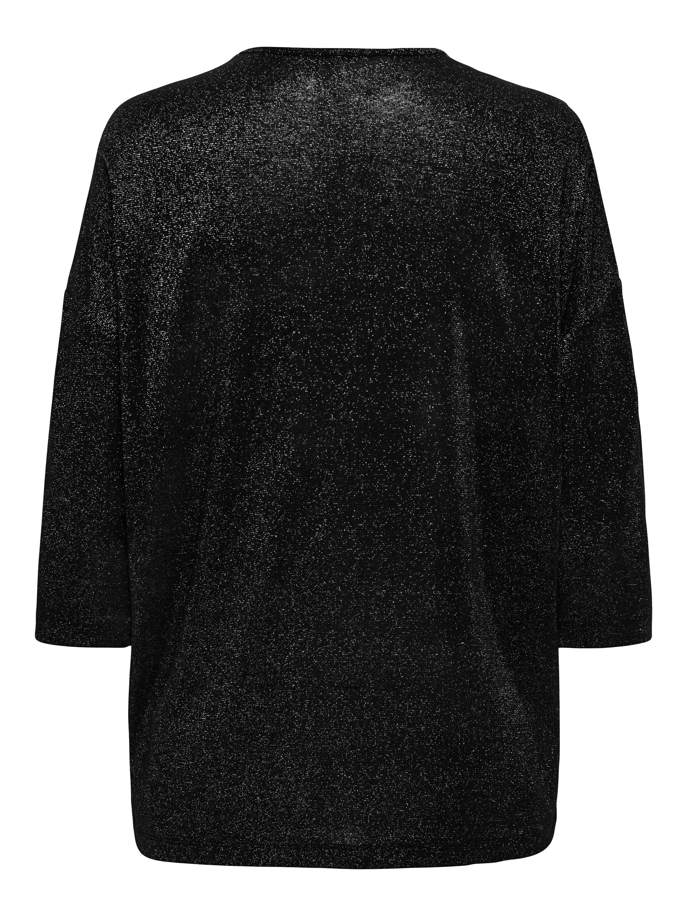 T-Shirt aus Metallfasern - Black/SILVER LUREX - Silber