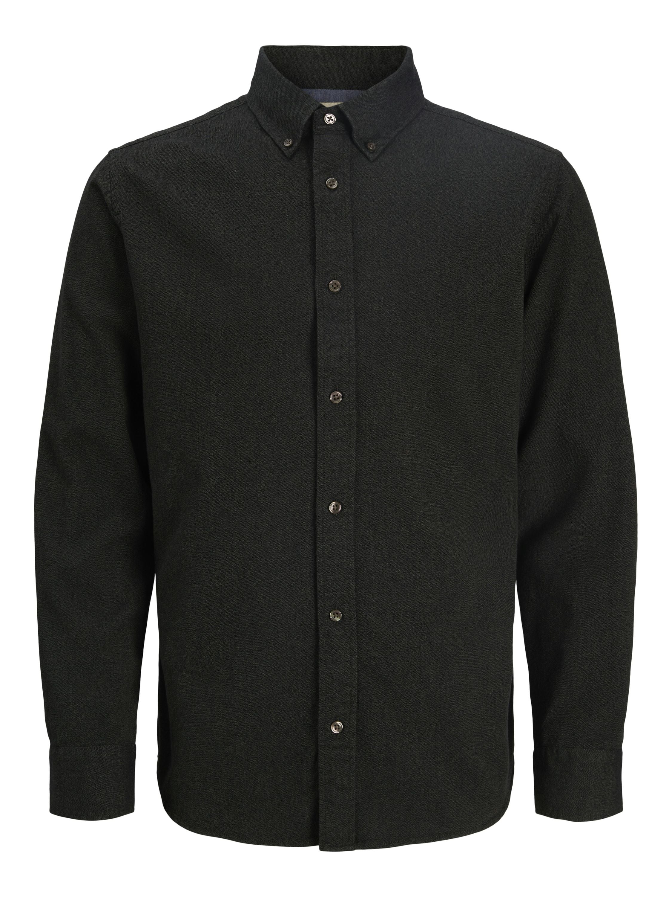 Flanellhemd Regular Fit - Olive Night - Khaki