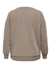 Pullover - Mountain Trail/PEARLS ON SLEEV - Braun