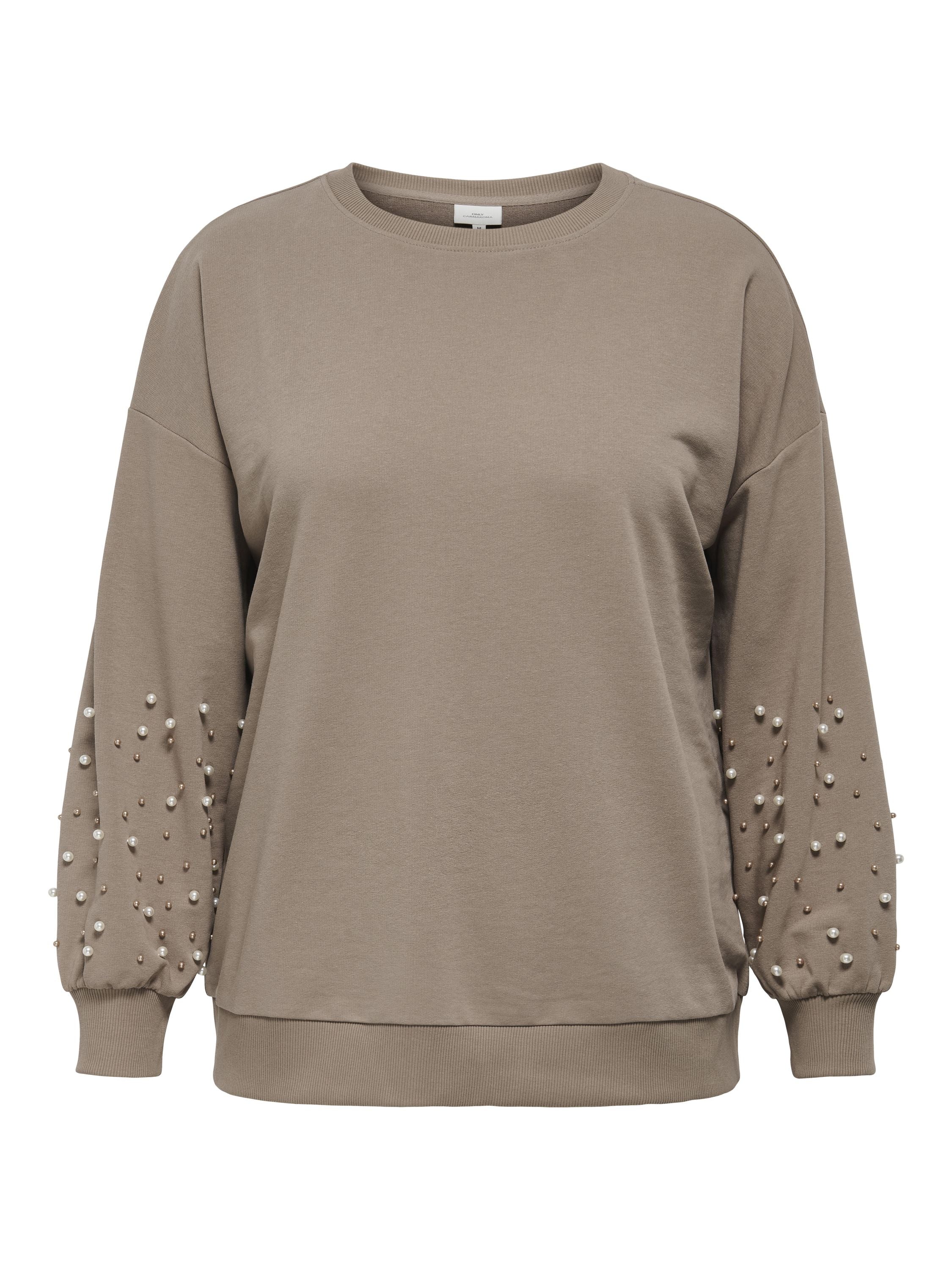 Pullover - Mountain Trail/PEARLS ON SLEEV - Braun