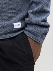 Strickpullover aus Baumwolle - Blue Mirage - Blau