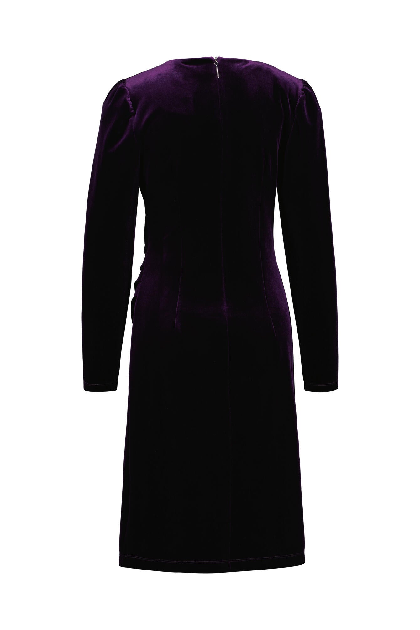 Midi-Kleid in Samt-Optik - 4279 - Violett