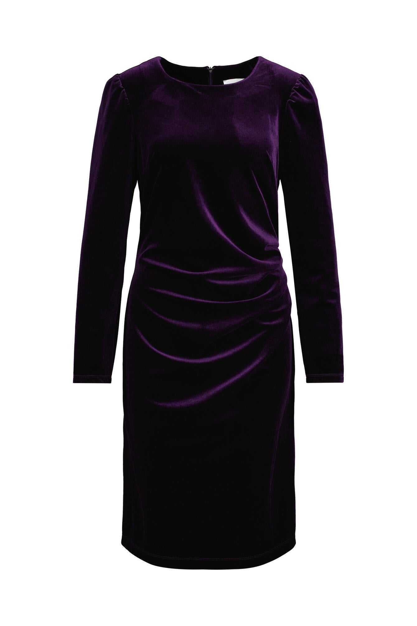 Midi-Kleid in Samt-Optik - 4279 - Violett