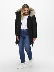 Parka Jacke - Black/NATURE FUR - Schwarz