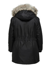 Parka Jacke - Black/NATURE FUR - Schwarz