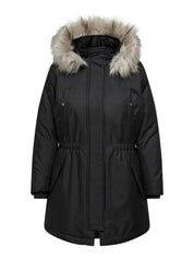 Parka Jacke - Black/NATURE FUR - Schwarz