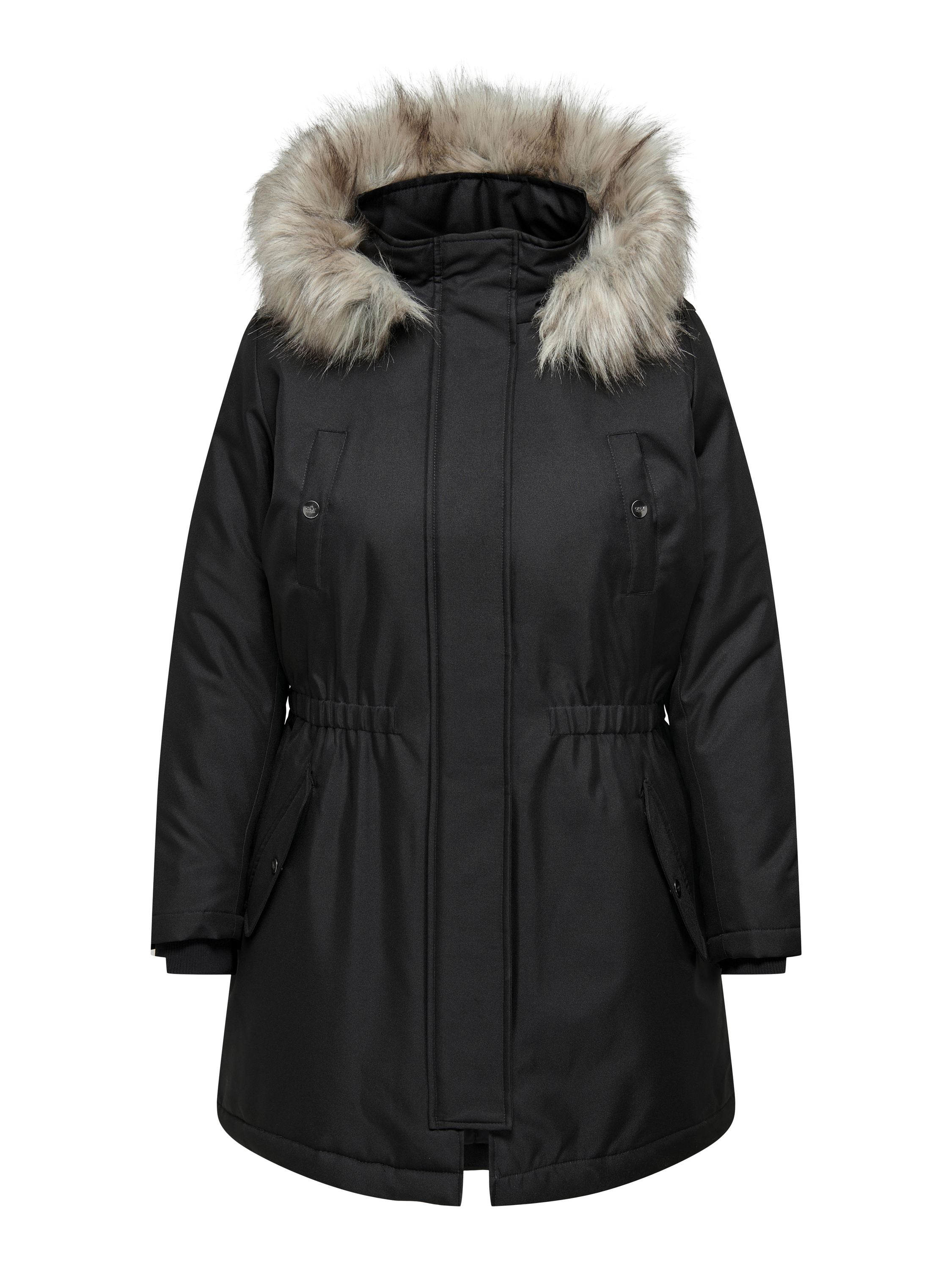 Parka Jacke - Black/NATURE FUR - Schwarz