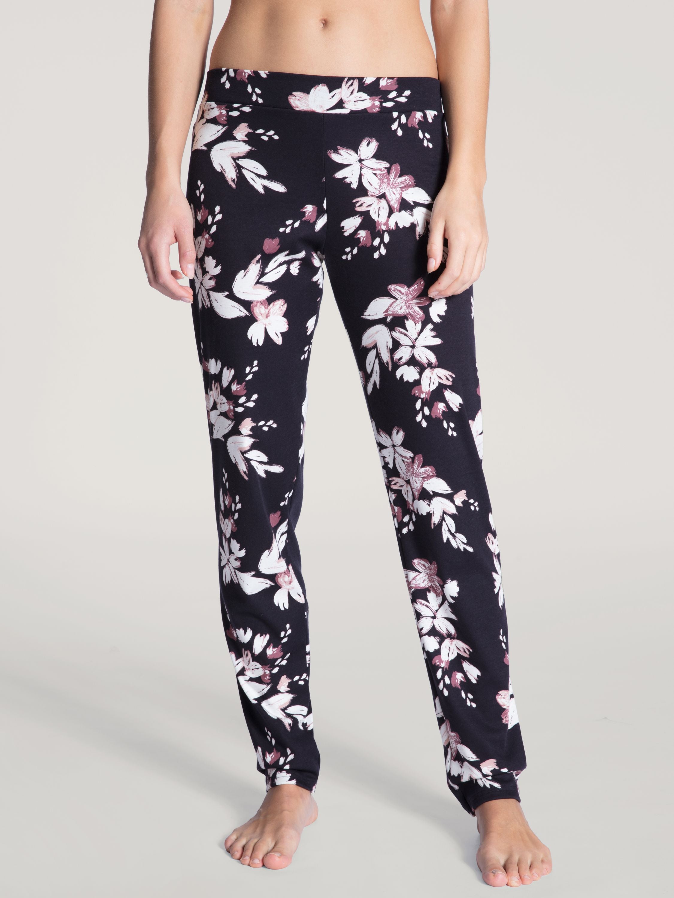 Floral gemusterte Schlafhose