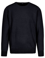 Strickpullover aus Kaschmir - 607 DARK NAVY MEL. - Blau