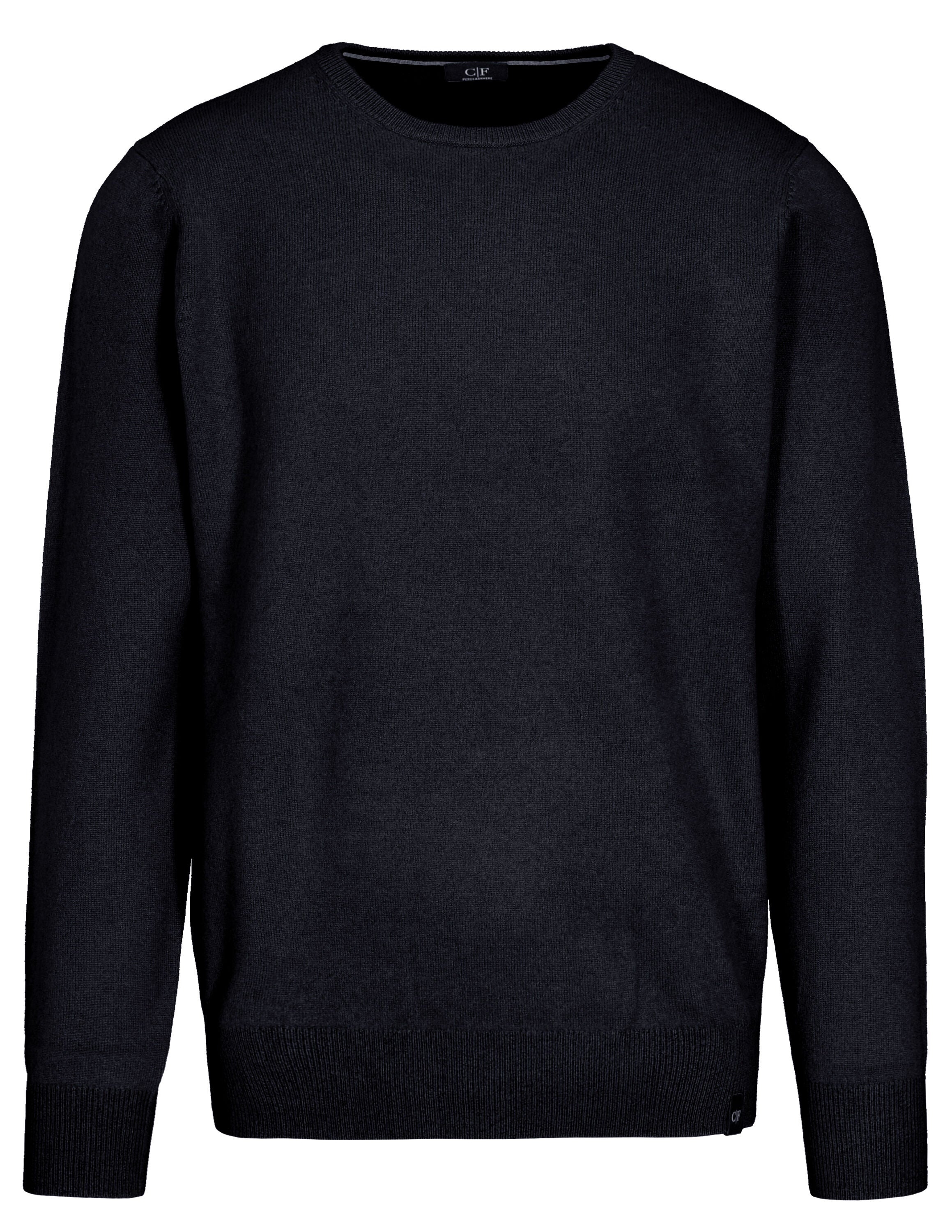 Strickpullover aus Kaschmir - 607 DARK NAVY MEL. - Blau