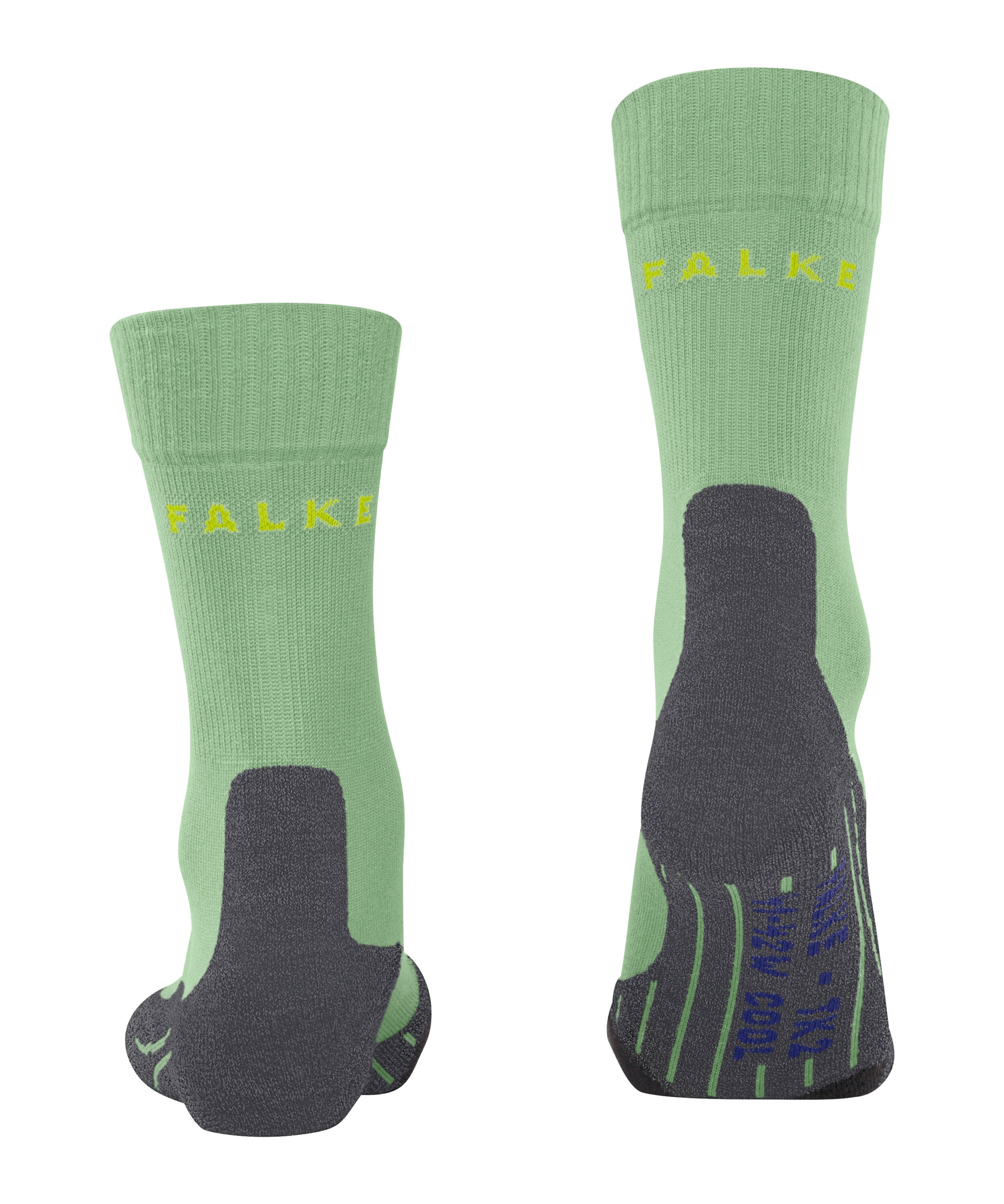 Trekking-Socken TK2 cool - 7378 quiet green - Grün | Grau